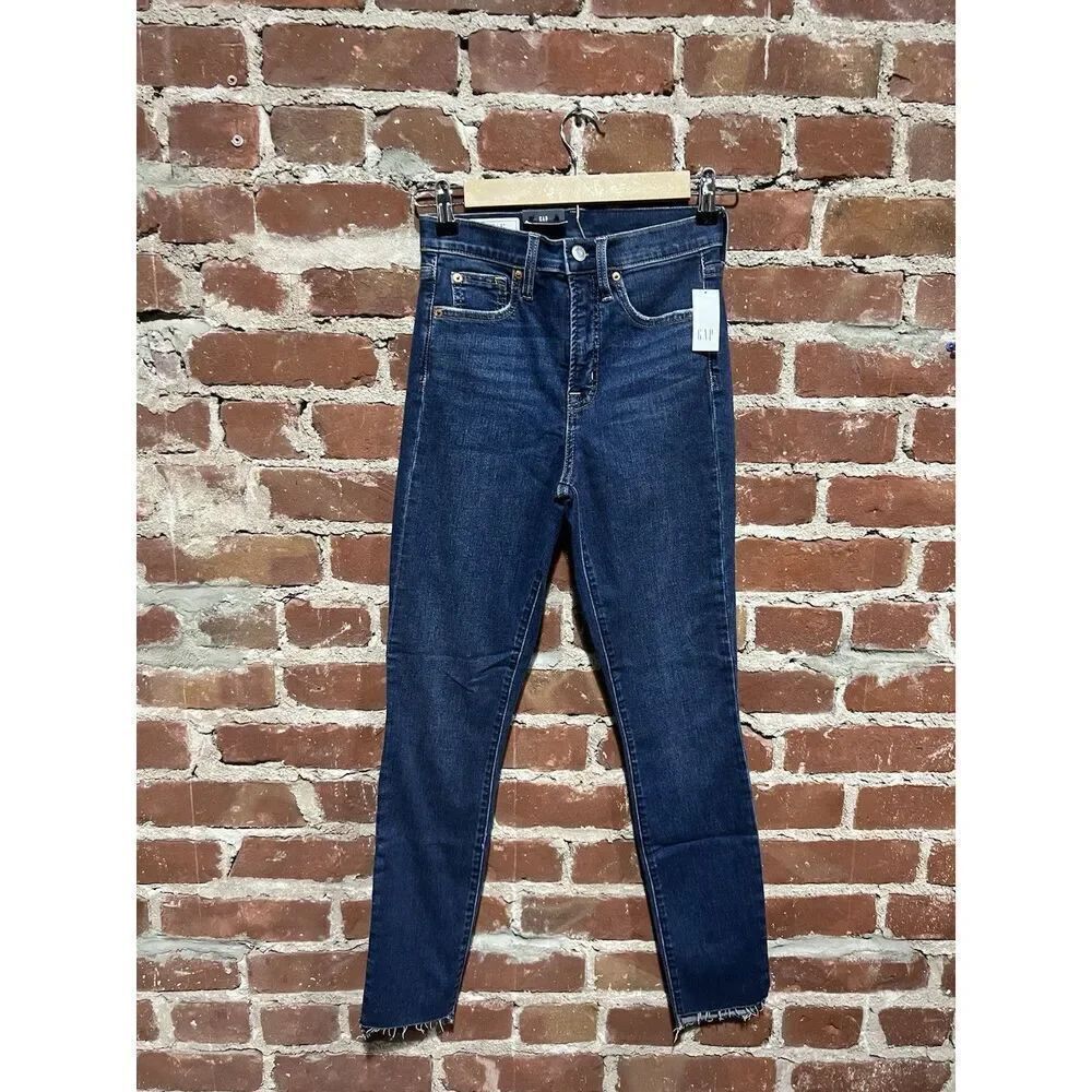 Gap True Skinny High Rise Jeans 25 / 0R Medium Wash Stretch Measures 26''